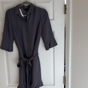 NWT, Charcoal Gray Ruffle Shorts Romper